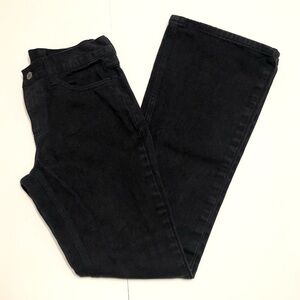 𝅺j Galt  Flare Leg Black Rigid Denim Jeans Womens Size Small